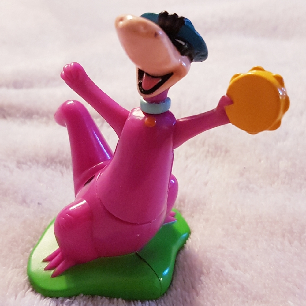 1997 The Flintstones Dino Figure Tambourine Hanna-Barbera Vintage